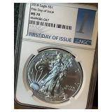 2018 Silver Eagle First Day Issue