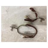 Stainless Steel Spurs with Leather Straps