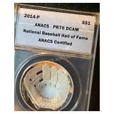 2014 National Baseball Hall of Fame Silver Dollar