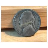 1944 P Jefferson Silver Nickel, 35% Silver