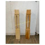 Wood Newel Posts with Recessed Panels