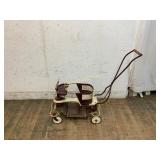 Vintage Metal Baby Walker with Push Handle