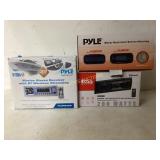 Marine Stereos and Housing Lot: Pyle & BOSS