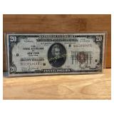 1929 $20 National Currency Note ï¿½ New York