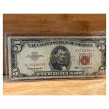 1953 Red Seal $5 United States Note