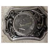 Silver-Tone Belt Buckle with Eisenhower Dollar