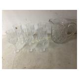 Crystal Glasses and Pitcher Set