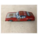 Vintage Japan Tin Fire Chief Toy