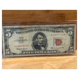1934 $5 U.S. Note with Red Seal