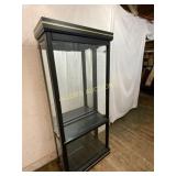 Black and Gold Glass Display Cabinet