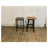 Wooden Stools with Square Tops
