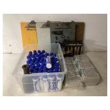 Bingo Supplies Lot with Markers, Cards, and Clipbo