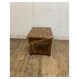 Rectangular Wood Side Table with Shelf