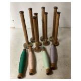 Wooden Textile Bobbins and Spools