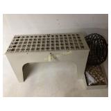 Metal Bingo Cage and Table Set with Wooden Balls