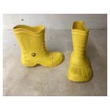 Yellow Crocs Rubber Boots, Sizes 3/5
