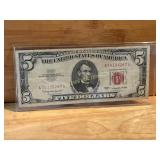 1934 Series $5 United States Note with Red Seal