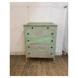 Painted Wood Five-Drawer Dresser