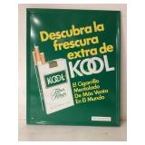 Kool Menthol Cigarettes Metal Advertising Sign