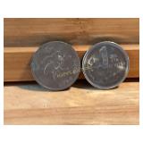 Two Foreign Coins, Hong Kong and Vietnam