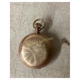 14kt Gold Pocket Watch Case with Engraved Design