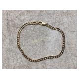 Gold-Tone Chain Bracelet with Lobster Clasp
