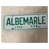 1990 Albemarle License Plate
