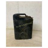 Black Metal Jerry Can with U.S. Markings