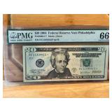 2004 $20 Federal Reserve Note, PMG 66 EPQ