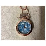 Strada Stainless Steel Quartz Pendant Watch