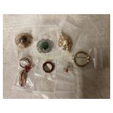 Seven Decorative Jewelry Brooches
