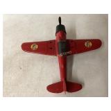 Red Toy Airplane with Indian Motorcycles Logo