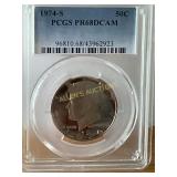1974-S Kennedy Half Dollar PCGS PR68DCAM