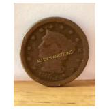1853 Braided Hair Large Cent Coin