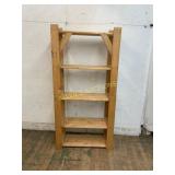 Four-Tier Pine Wood Open Shelf Unit