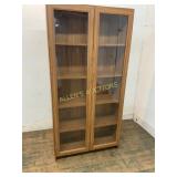 Wooden Display Cabinet with Glass Doors