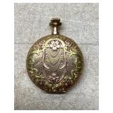 Waltham Pocket Watch with Floral Etched Case