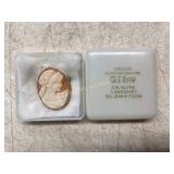 Carved Shell Cameo Pendant