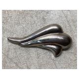 Sterling Silver Brooch with Fluid Design