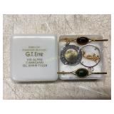 Jewelry with Coin Pendant and Pins