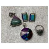 Sterling Silver Jewelry with Gemstone Inlays