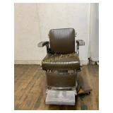 Mid-Century Metal and Vinyl Barber Chair