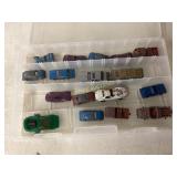 Die-Cast Toy Vehicles in Plastic Organizer