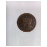 1848 Large One Cent Coin