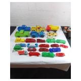 Plastic Toy Vehicles in Various Colors