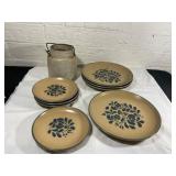 Pfaltzgraff Heritage Stoneware Plates and Jug