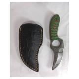 Damascus Skinning Knife with Sheath