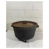 Cast Iron Three-Legged Pot with Lid