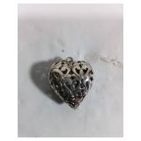 Heart-Shaped 925 Sterling Silver Pendant
