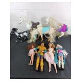 Dolls and Toy Horses Lot